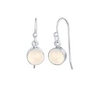 Elli Damen-Ohrringe Mondstein Moon Astro Basic Trend Edelstein Weiß Silber 925