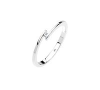 Elli DIAMONDS - Anillo de compromiso para mujer con diamantes (0,015 quilates) en plata de ley 925