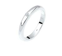 Elli DIAMONDS Anillo Mujeres Clásico con Diamante (0,03 ct.) en Plata de Ley 925