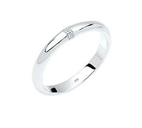 Elli DIAMONDS Anillo Mujeres Classic con Diamante (0,04 ct.) en Plata de Ley 925
