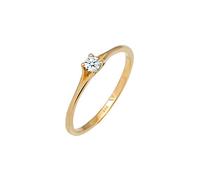 Elli DIAMONDS Anillo Mujeres de Compromiso con Diamante (0,06 ct.) en Oro Amarillo 585