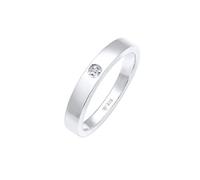 Elli DIAMONDS Anillo Mujeres Solitario Clásico con Diamante (0,015 ct.) en Plata de Ley 925