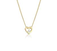 Elli DIAMONDS Collar de Amor Corazón con el Diamante (0,03 ct.) en Oro Amarillo 585