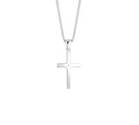 Elli DIAMONDS Collar Mujeres con Colgante de Cruz y Diamante (0,005 ct.) en Plata de Ley 925