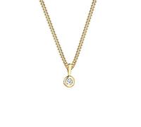 Elli DIAMONDS Necklace Women Circle Round Diamond (0.03 ct.) in 925 Sterling Silver