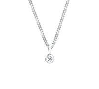 Elli DIAMONDS Necklace Women Circle Round Diamond (0.03 ct.) in 925 Sterling Silver
