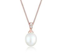Elli Diamonds Necklace Women with Freshwater Pearls and Diamond (0.04 ct.) in 925 Sterling Silver