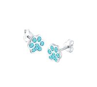 Elli Earrings Cat Dog Paw Animal Crystals 925 Sterling Silver
