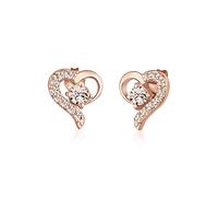 Elli Earrings Heart Crystal 925 Sterling Silver