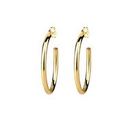 Elli Earrings Ladies Creoles Open Basic Minimal in 925 Sterling Silver