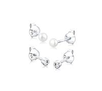Elli Earrings Set Freshwater Pearl Crystal 925 Sterling Silver