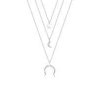 Elli (ELJW5) Collar con colgante Mujer plata Plata fina 925 cristal redonda