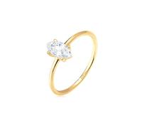 Elli Joya auténtica para mujer, anillo de compromiso, Marquise con circonita, plata de ley 925