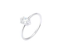 Elli Joya auténtica para mujer, anillo de compromiso, Marquise con circonita, plata de ley 925