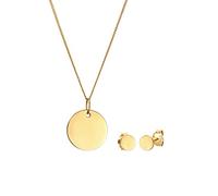 Elli Juego de joyas de mujer con oro amarillo, 45 cm | Círculo Geo Basic en oro amarillo 585