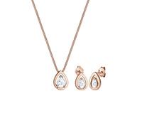 Elli Juego de joyas en forma de gota con circonitas clásicas, plata de ley 925, 450, Cristal., Cubic Zirconia,