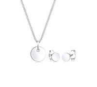 Elli Juego de joyas para mujer con plaquetas Geo Basic Trend en plata de ley 925, 45, Metal