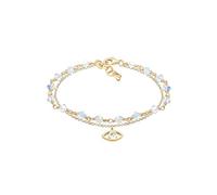 Elli mujer chapado en oro redondo blanco cristal