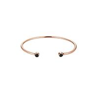 Elli Mujer chapado en oro redondo negro cristal FINENECKLACEBRACELETANKLET