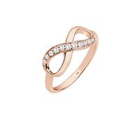 Elli mujer-ring Infinity 925 Plata Circonita corte brillante oro