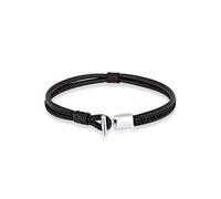 Elli Paulo Fanello 0201542616_20 - Pulsera de piel para hombre (plata 925, 20 cm)