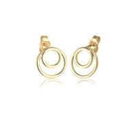 Elli Pendientes circulares de plata de ley 925 para mujer