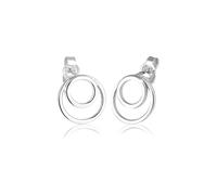 Elli Pendientes circulares de plata de ley 925 para mujer