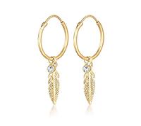 Elli Pendientes de aro de mujer con plata, cristal
