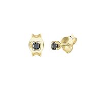 Elli Pendientes de botón de mujer con oro amarillo 9 k (375), diamante