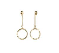 Elli Pendientes de mujer circulares con colgante Geo Minimal Basic en plata de ley 925
