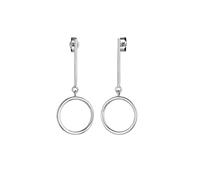 Elli Pendientes de mujer circulares con colgante Geo Minimal Basic en plata de ley 925