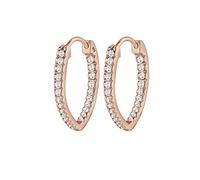 Elli Pendientes de plata de ley 925 con circonita para mujer, Oro rosa Plata Circonita cúbica, Circón