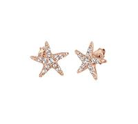 Elli Pendientes de plata de ley 925 con cristales de estrella de mar, Vidrio, Crystal