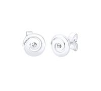 Elli Pendientes de tuerca para mujer, en espiral, básicos, modernos, con cristal, en plata de ley 925