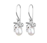 ELLI Pendientes 'Engel' plata / blanco One Size EUR