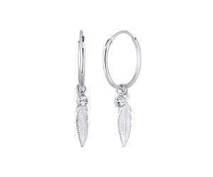ELLI Pendientes 'Feder' plata One Size EUR