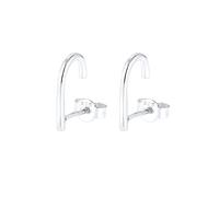 Elli Pendientes Geo de plata de ley 925 para mujer