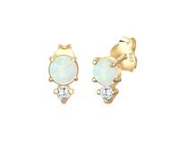 ELLI Pendientes 'Geo Kreis' azul claro / oro / blanco One Size azul claro / oro / blanco