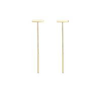 Elli Pendientes para mujer con pasador vertical geométrico, diseño minimalista, fabricados en plata de ley de 925