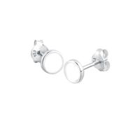 ELLI Pendientes 'Geo' plata / blanco One Size plata / blanco