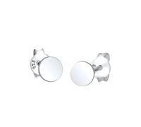 Elli Pendientes para mujer con diseño de círculo básico en plata de ley 925