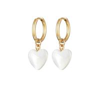 ELLI Pendientes 'Herz' oro / blanco perla One Size oro / blanco perla