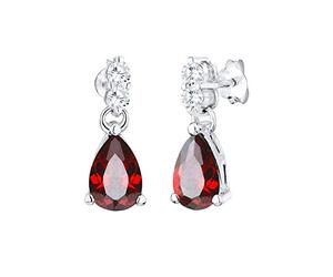 Elli Pendientes Las Damas se Dejan Caer con Cristales de Zirconia Elegante en Plata Esterlina 925