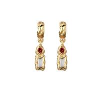 ELLI Pendientes miel / oro / transparente One Size EUR