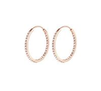 Elli Pendientes Mujer Criollas Brillantes con Cristales en Plata Esterlina 925