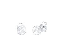 Elli Pendientes Mujer Motivo Circular Martillado en Plata Esterlina 925