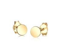 Elli Pendientes Mujeres Círculo Básico Geo Tendencia en Plata de Ley 925 Bañada en Oro