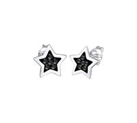 Elli Pendientes Mujer Motivo de Estrella Moderna con Cristales en Plata Esterlina 925