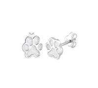 Elli Pendientes Mujeres Pata Huella Perro Gato en Plata de Ley 925
