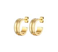 Elli Pendientes Mujeres Criollos Pendientes de Botón Chunky Tendencia Color Oro